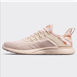 Brand new women’s APL Techloom Tracer sneakers in Warm Silk/ Almond / Tie Dye